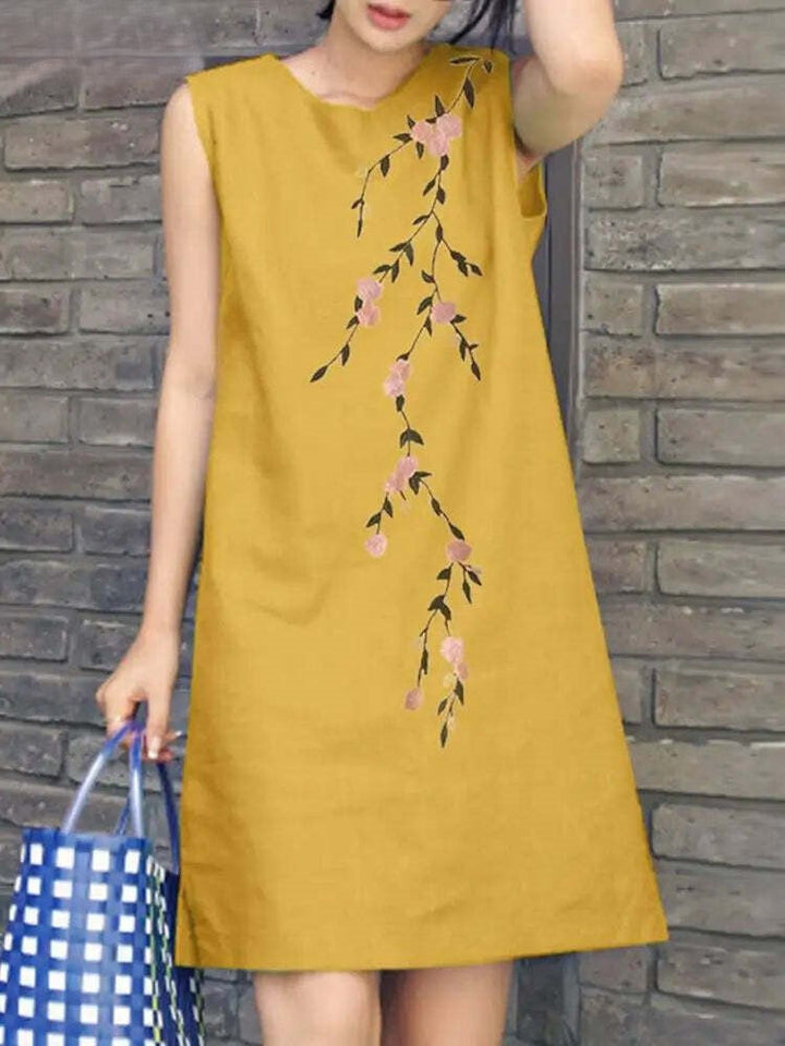  Ladies Floral Embroidered Mini Gala Dress - Sofia-5