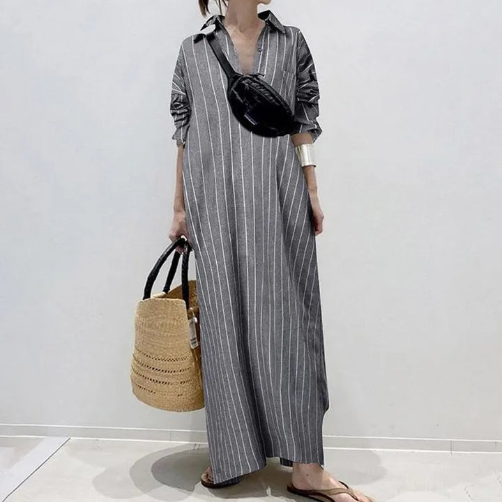  Ladies Striped Maxi Summer Dress - Carmen-5