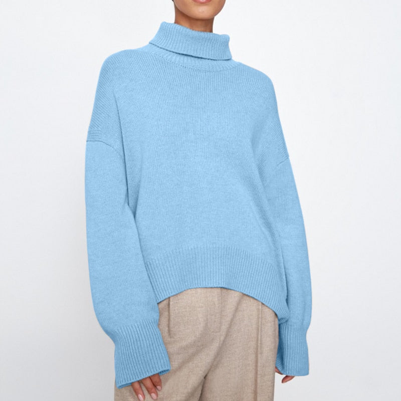 Women’s Classic Casual Turtleneck Sweater - Margret