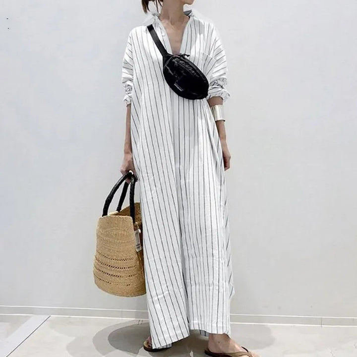  Ladies Striped Maxi Summer Dress - Carmen-6