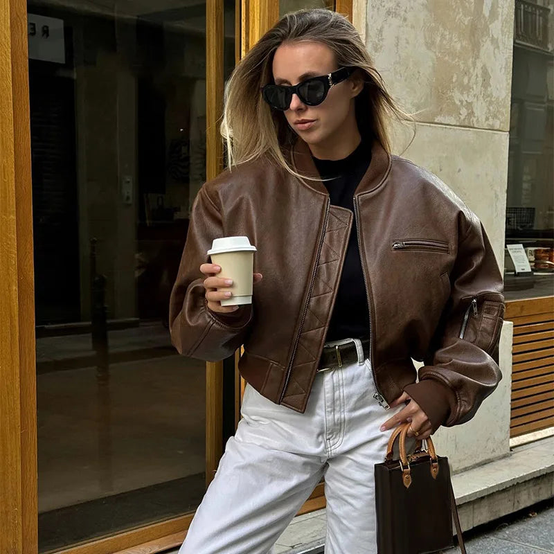 Women’s Retro Cropped Vintage Jacket - Juniper