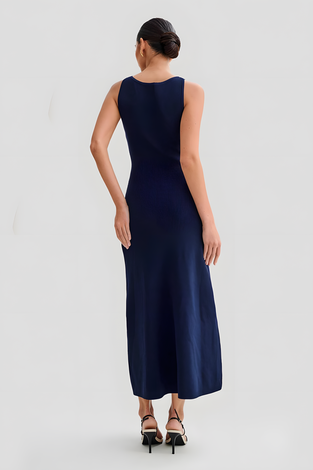  Ladies Sleeveless Knitted Maxi Summer Dress - Tricia-3