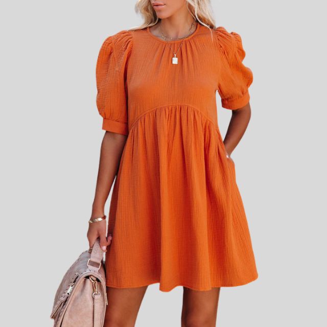 Women’s Puff Sleeve Mini Dress - Amira