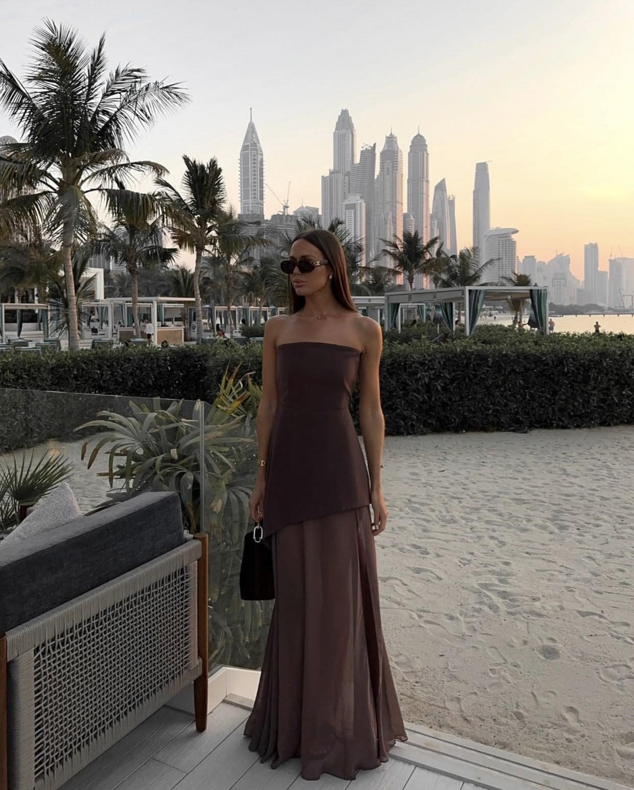 Asymmetrical Maxi Dress - Daphne