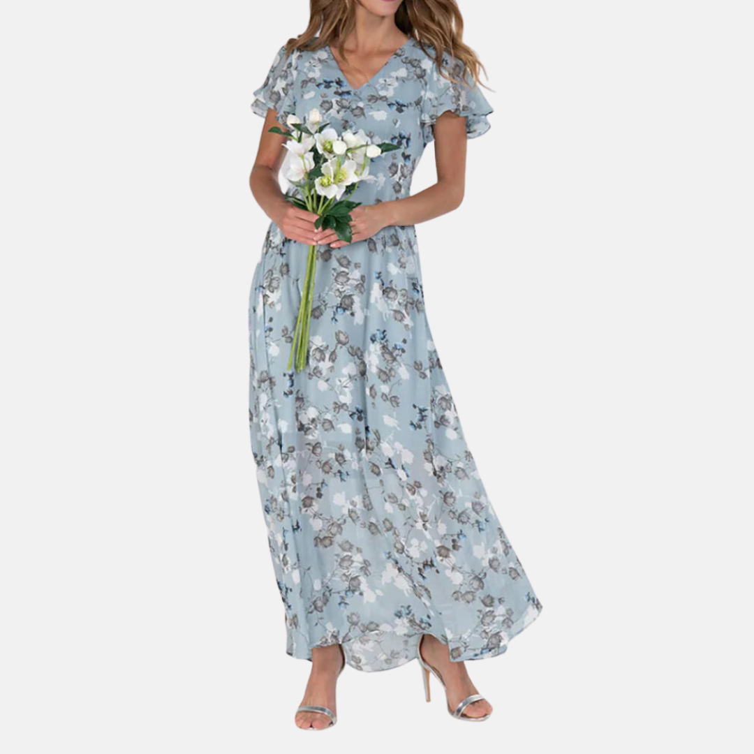 Women's Floral Elegant Summer Maxi Dress  - Elina