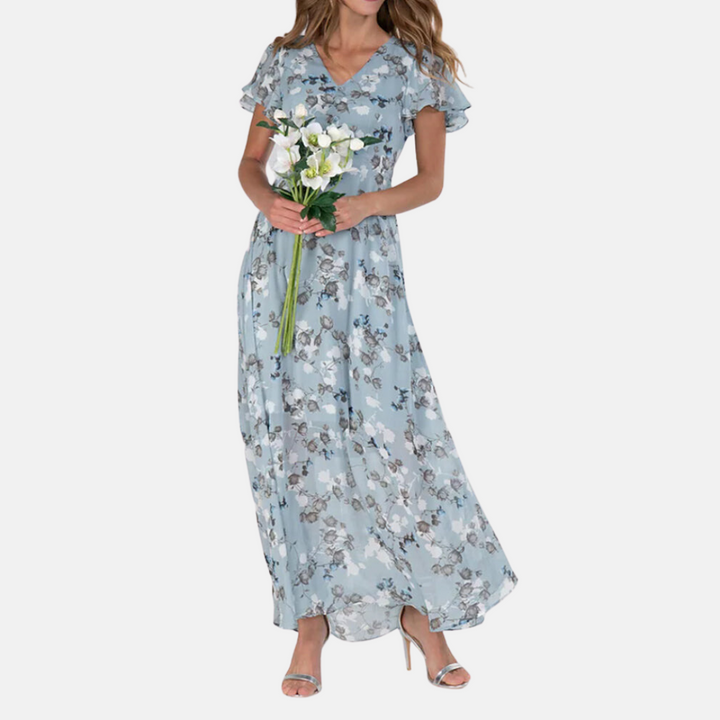 Women's Floral Elegant Summer Maxi Dress  - Elina