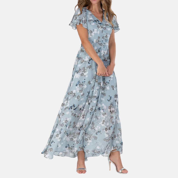 Women's Floral Elegant Summer Maxi Dress  - Elina