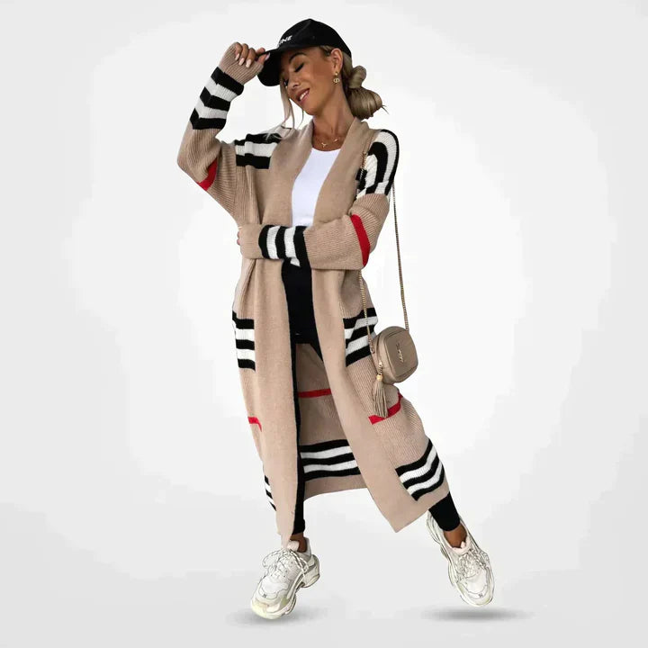 Women’s Striped Knitted Cardigan - Fie