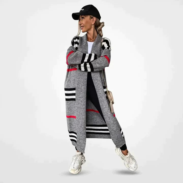 Women’s Striped Knitted Cardigan - Fie