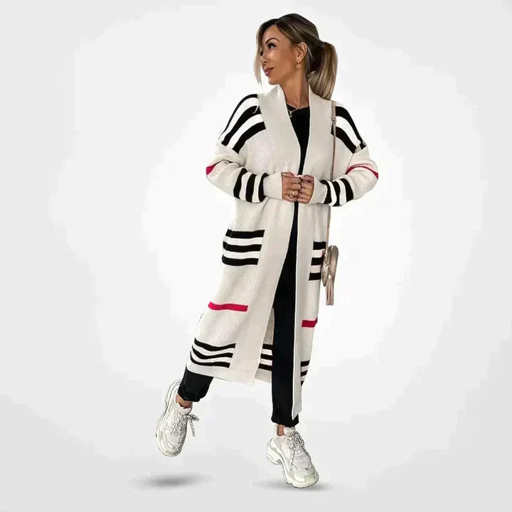 Women’s Striped Knitted Cardigan - Fie