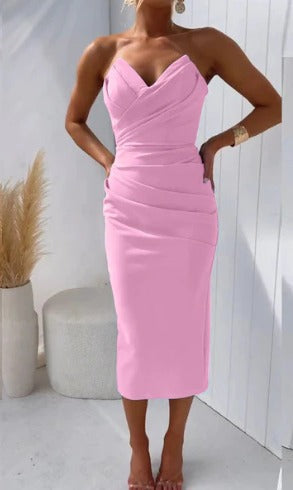 Dress - Pleated Strapless - Astrid