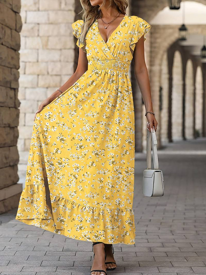Women's Ruffled Hem Summer Maxi Dress - Juliette
