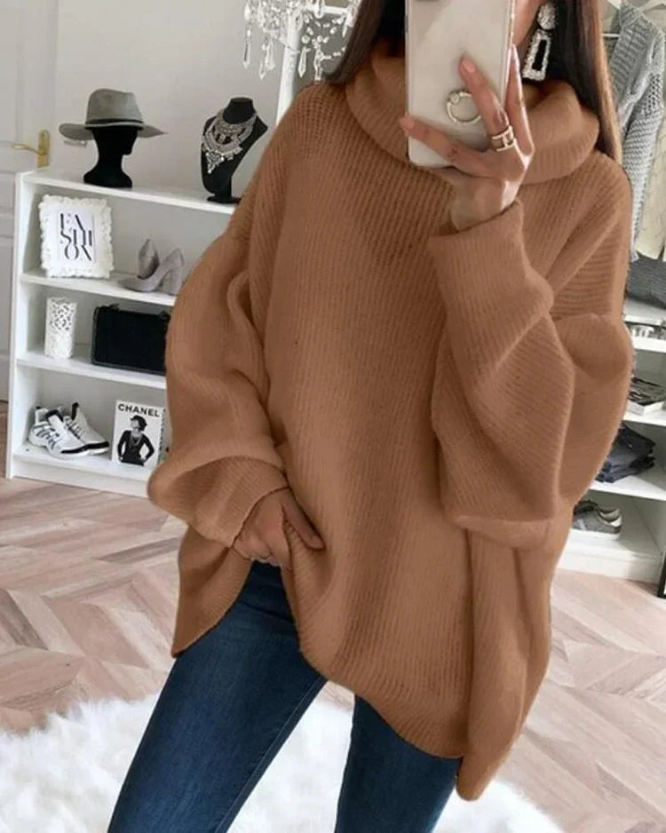 Women’s Oversized Casual Turtleneck Jumper - Gwendolyn