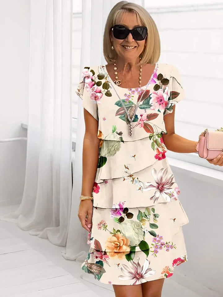 Ruffled Floral Dress | Xena