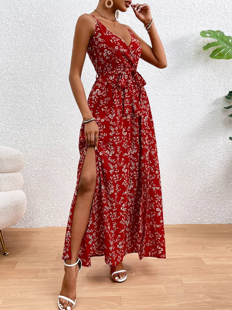 Women's Summer Floral Cami Maxi Dress - Zoey