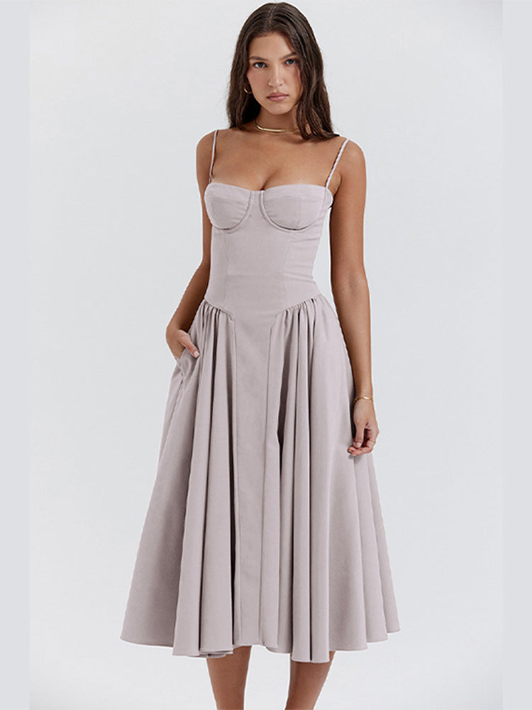 Women’s Elegant Summer Midi Dress - Lina