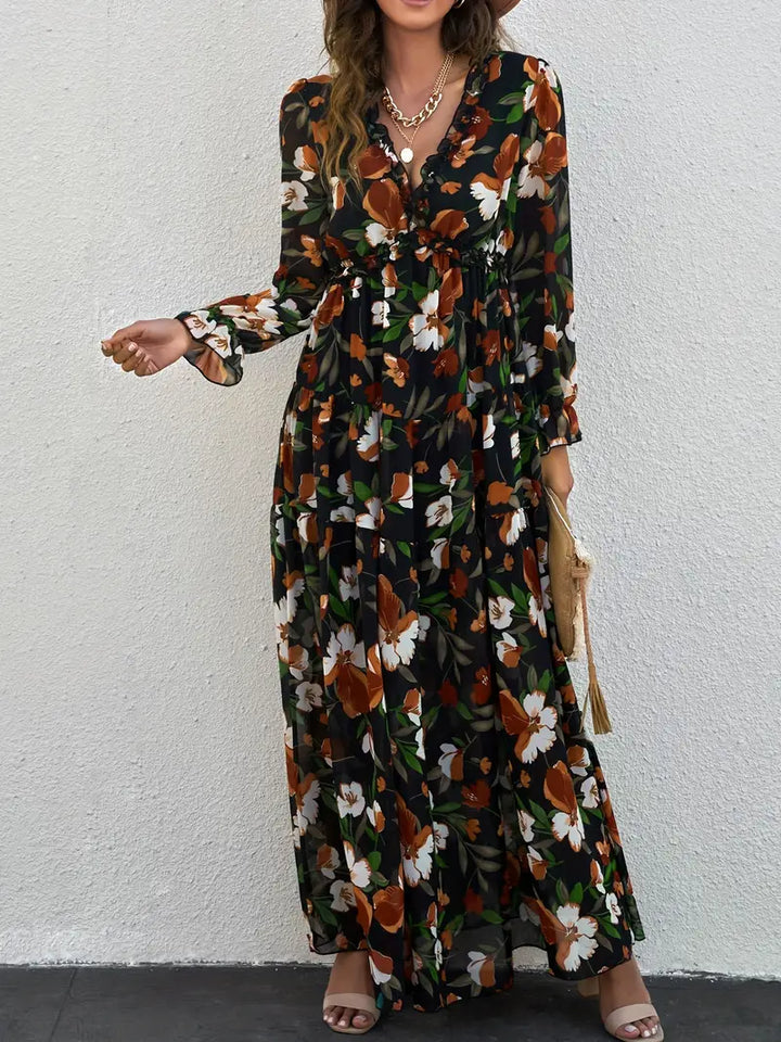 Women's Summer Long Sleeve Maxi Dress - Quinn