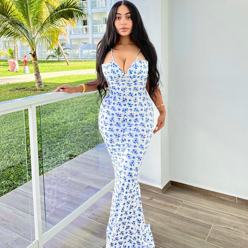 Women’s Casual Floral Summer Maxi Dress - Helen