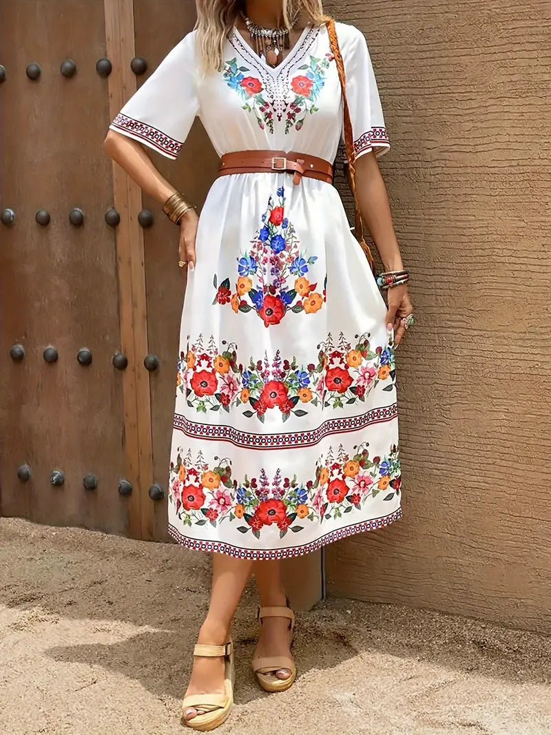 Women's Casual Summer Midi Dress - Amelia