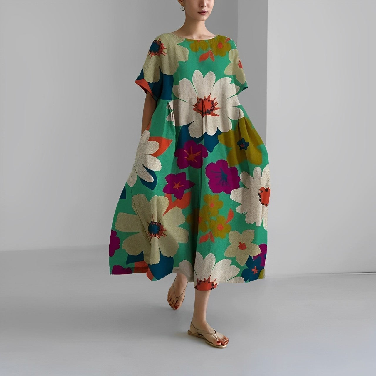 Variant image for Women’s Boho Floral Summer Dress Elegant Design - Rosa-36