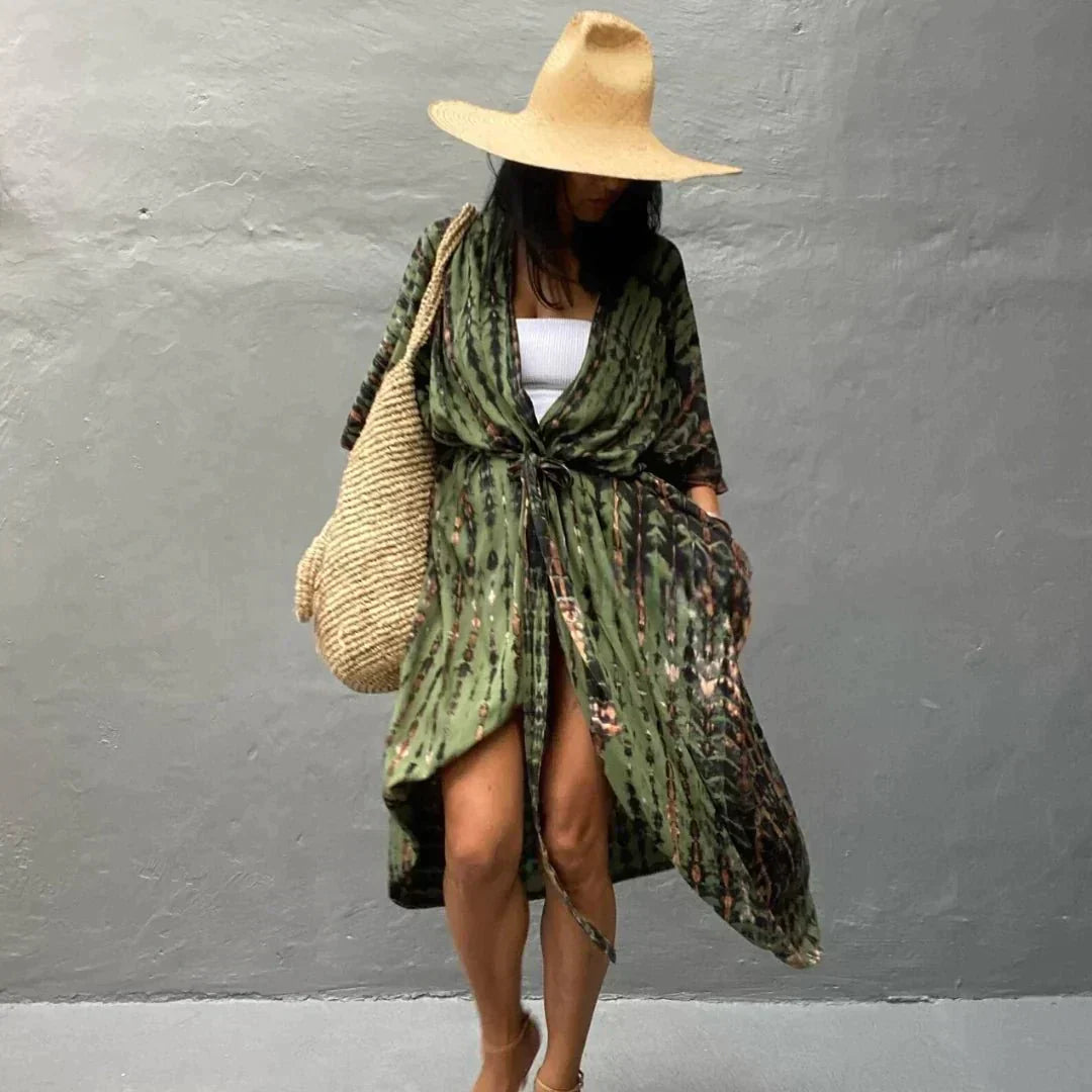 Women’s Floral Print Summer Maxi Dress - Nina