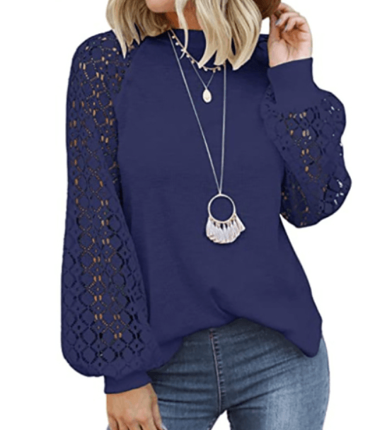 Women's Casual Crochet Knit Jumper - Emma
