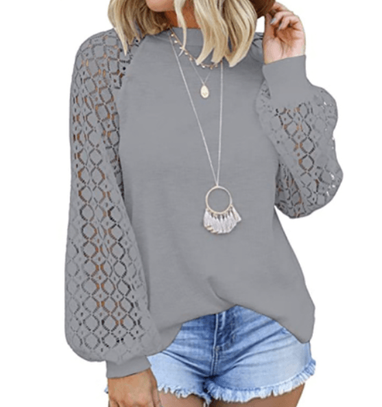 Variant image for Women's White Crochet Knit Jumper Soft Relaxed Fit - Emma-6