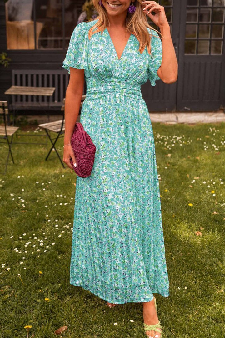 Women’s Long V-Neck Elegant Maxi Dress - Ruth