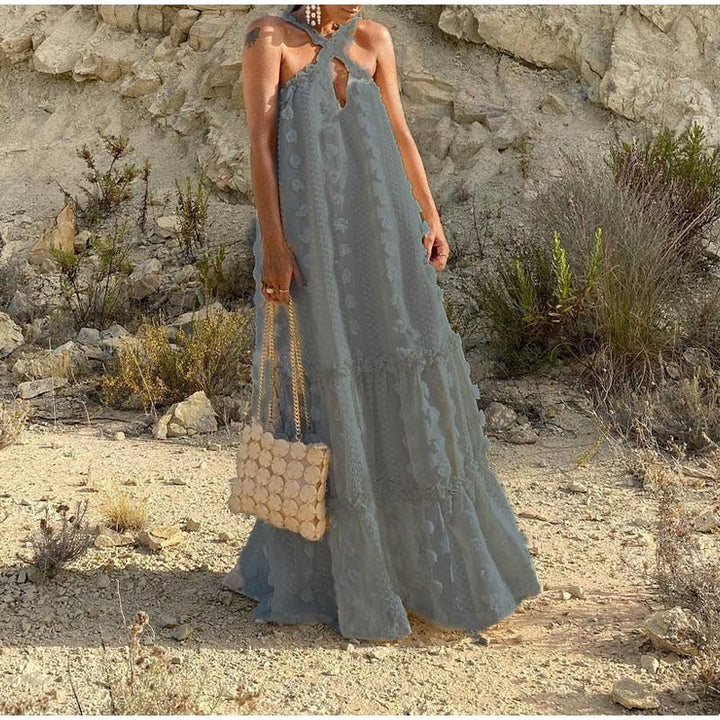Variant image for Women’s Floral A-Line Maxi Dress for Summer - Angelina-9