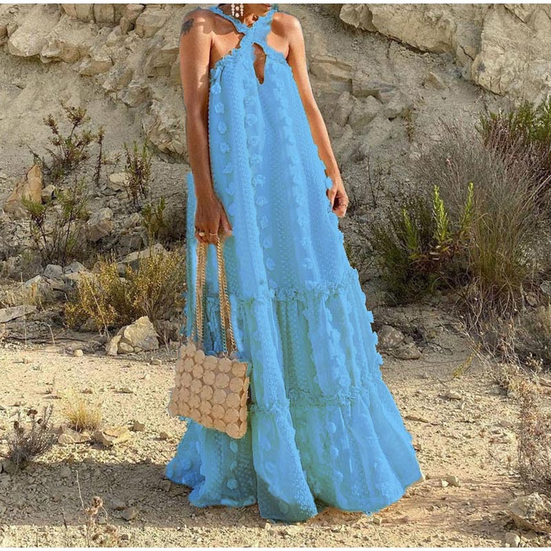 Variant image for Women’s Floral A-Line Maxi Dress for Summer - Angelina-21
