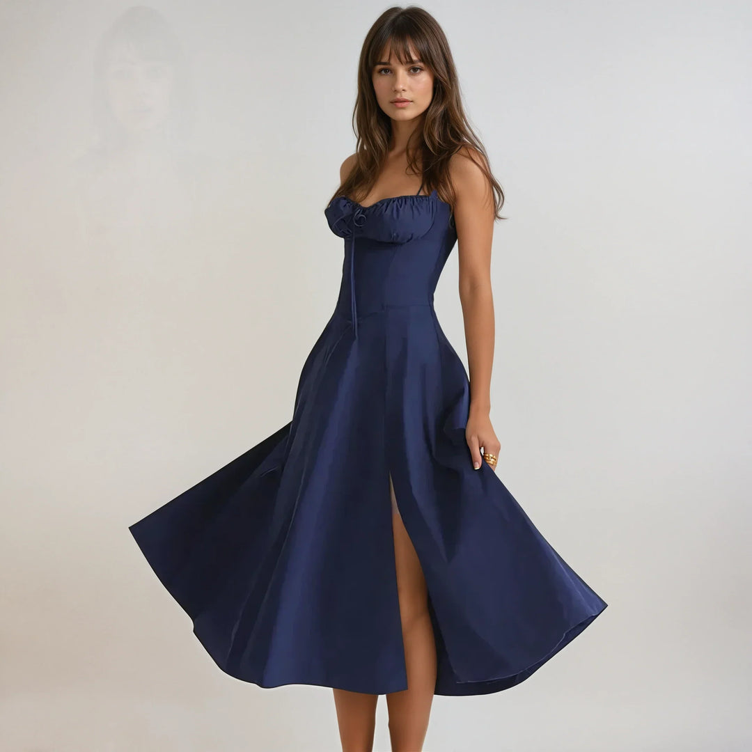 Women’s Elegant Corset A-Line Midi Dress - Catherine
