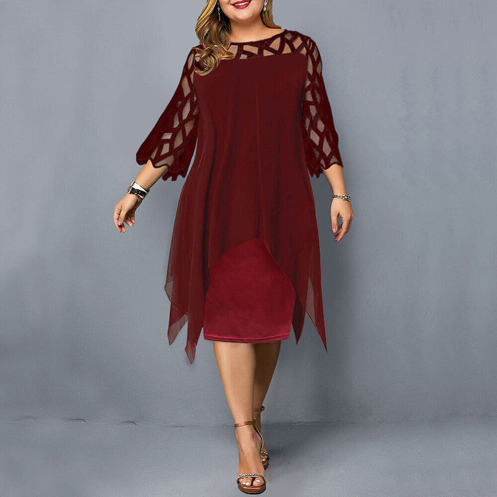 Women’s Elegant Plus Size Midi Dress - Ava
