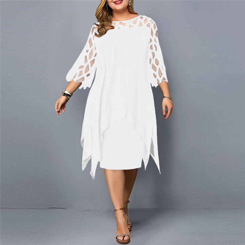 Variant image for Women’s Plus Size Midi Dress Flattering Oversized Fit - Ava-43