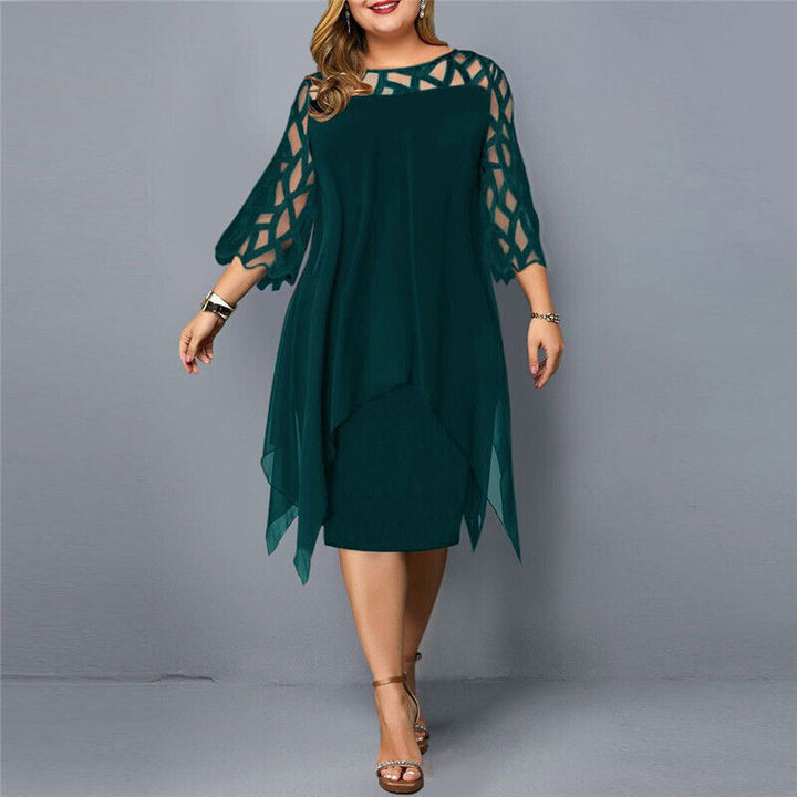Women’s Elegant Plus Size Midi Dress - Ava