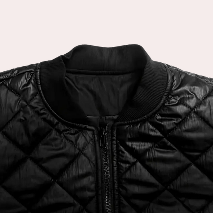 Women's Stylish Zip Bomber Jacket - Mia