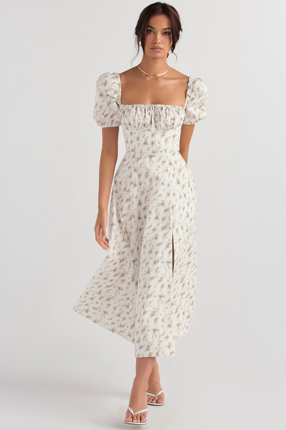 Women's Floral Midi Dress - Lina