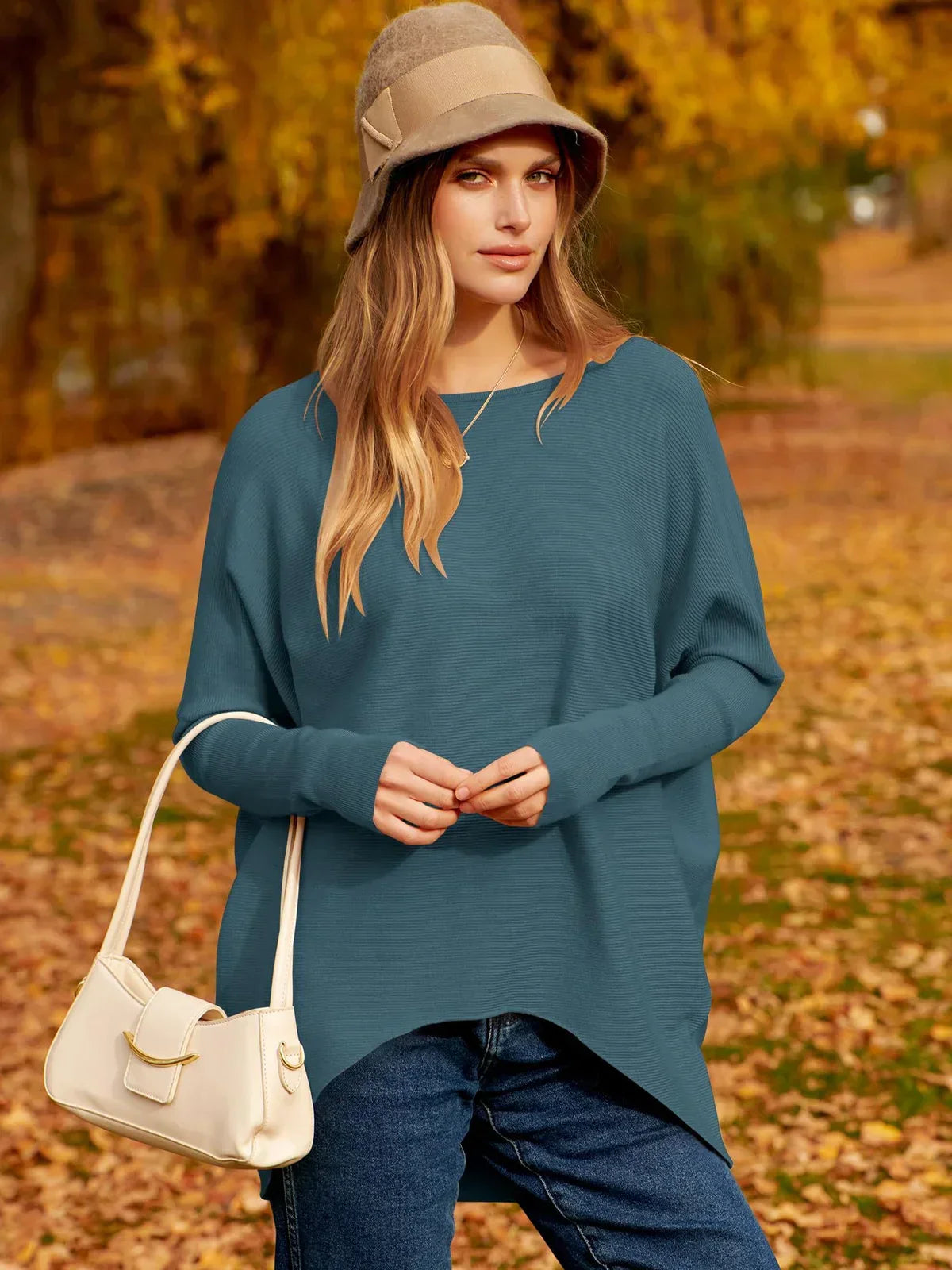 Variant image for Women’s Oversized Sweater Comfortable Batwing Design - Sophie-26